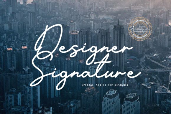 Designer Signature: A Handwritten Font for Editorial Projects